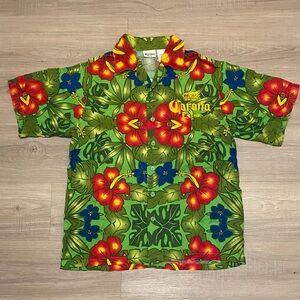 Corona Green Floral Casual Button Down Shirt